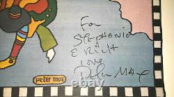 Antique Signed Original Peter Max Lithograph Album Artist Film personal Art