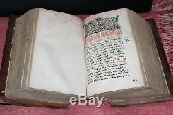 Antique illuminated first edition Old Believer Bible book printed 1641 in Moscow