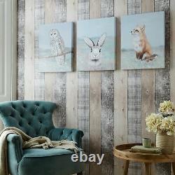 Art for the Home Spring Meadow Animals Set of 3 Printed Canvas