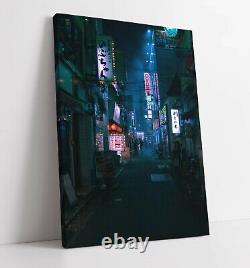 Asia Night Street Photography -deep Framed Canvas Wall Art Picture Print