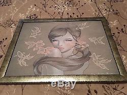 Audrey Kawasaki Carry On RARE GALLERY FRAMED edition JAPAN ONLY
