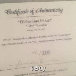 Audrey Kawasaki My Dishonest Heart Japan Exclusive Framed Print RARE SIGNED COA