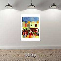 August Macke Market in Algiers Wall Art Poster Print