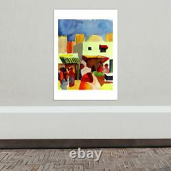 August Macke Market in Algiers Wall Art Poster Print