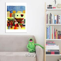 August Macke Market in Algiers Wall Art Poster Print