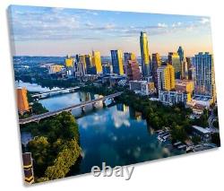 Austin Texas City Skyline Framed CANVAS PRINT Wall Art