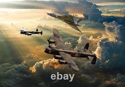 Avro Vulcan XH558 & Avro Lancasters canvas prints various sizes free delivery