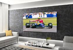 Ayrton Senna Nigel Mansell F1 Canvas Wall Art Print 1991 British Grand Prix