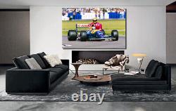 Ayrton Senna Nigel Mansell F1 Canvas Wall Art Print 1991 British Grand Prix