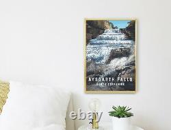 Aysgarth Falls North Yorkshire Travel Poster Framed Bucket List Prints