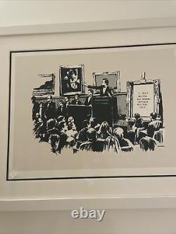 BANKSY MORONS Screen Print, 2007, Unsigned Edition, COA In Hand