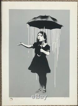 BANKSY NOLA SIGNED PRINT WHITE RAIN VERY RARE & With PEST CONTROL COA