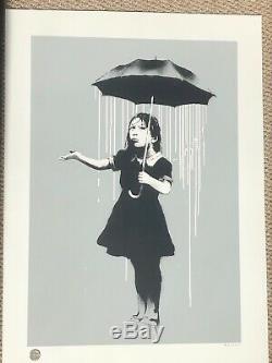 BANKSY NOLA SIGNED PRINT WHITE RAIN VERY RARE & With PEST CONTROL COA