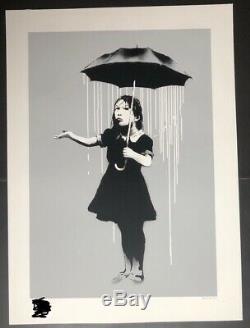 BANKSY NOLA SIGNED PRINT WHITE RAIN VERY RARE & With PEST CONTROL COA