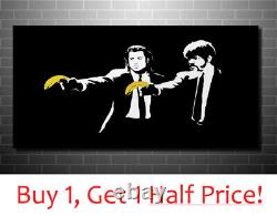 BANKSY PULP FICTION CANVAS WALL ART PRINT Street Artwork VARIOUS SIZES