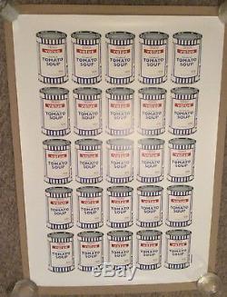 BANKSY Soup Cans Lithograph Poster POW Plate Signed
