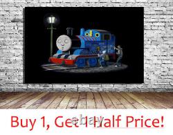 BANKSY THOMAS THE TANK ENGINE CANVAS PRINT Handmade Banksy Canvas Wall Art