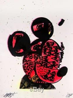 BAST Mickey GLITTER Print 2007 RARE Edition of 30 MBW, Banksy, Faile