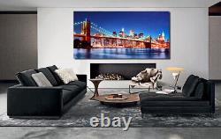 BROOKLYN BRIDGE NEW YORK CANVAS WALL ART PRINT FRAMED Ready To Hang