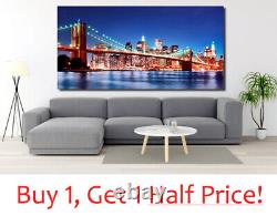 BROOKLYN BRIDGE NEW YORK CANVAS WALL ART PRINT FRAMED Ready To Hang