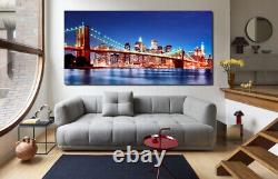 BROOKLYN BRIDGE NEW YORK CANVAS WALL ART PRINT FRAMED Ready To Hang