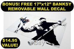 Banksy Don't Let Us Dream Stretched Canvas Triptych Print 48x30