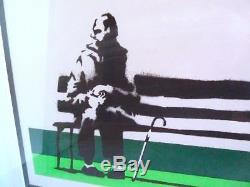 Banksy Green Weston Super Mare Test Backdoor Print Very Rare Framed Never Hung