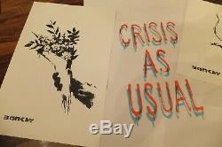Banksy Gross Domestic Product, Croydon Flowers, Rat, & Crisis poster NOT A COPY