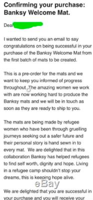 Banksy Gross Domestic Product Welcome Matt In Hand