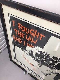 Banksy I Fought The Law And I Won With Un Signed Original Screenprint- stunning