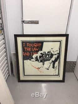 Banksy I Fought The Law And I Won With Un Signed Original Screenprint- stunning