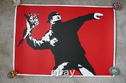 Banksy LOVE IS IN THE AIR FLOWER THROWER Limited edition Un Signed 1/500 WCP