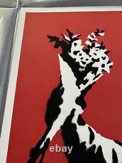 Banksy Litta Love Is In The air With COA CERTIFICATE NEVER FRAMED