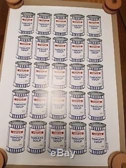 Banksy Soup Cans POW Lithograph Poster Print Signed Brand New