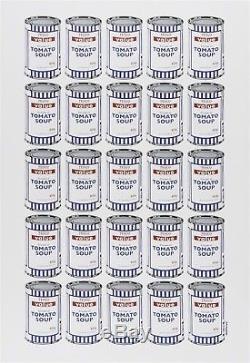 Banksy Soup Cans plate signed Poster. Official Banksy original Dismaland