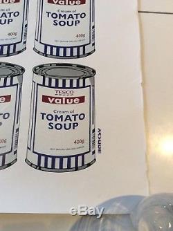 Banksy Soup Cans plate signed Poster. Official Banksy original Dismaland / MBW