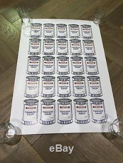 Banksy Soup cans POW Lithograph Poster Print Plate Signed Receipt Brand New