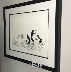 Banksy Trolley Hunters LA Version with POW CoA. Comes Profressionally Framed