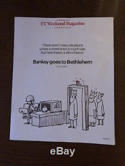 Banksy Walled Off Hotel box set. With extras and Banksy Financial Times magazine