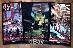 Blade Runner EXCLUSIVE Matching Variant 3 Poster SET Tim Doyle S/N /200 NT Mondo