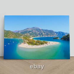 Blue Lagoon Beach Oludeniz Turkey Canvas Print Framed Wall Art Picture Holiday