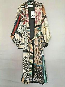 Bnwt Zara Limited Edition Multicoloured Patchwork Print Long Kimono Size S