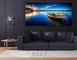 Boat On The Water Beautiful Quality Handmade Nature Wall Art Canvas Prints