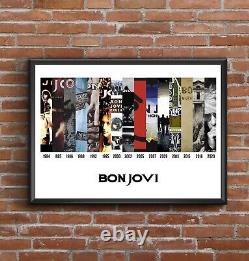 Bon Jovi- Discography Multi Album Art Poster Print Great Christmas Gift