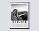 Bristol England Poster, Modern B&w Photographic Wall Art Print, Uk Travel