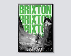 Brixton London Market Street Graphic Architecture Print, Modern Photographic