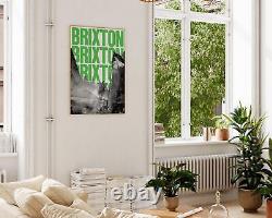 Brixton London Market Street Graphic Architecture Print, Modern Photographic