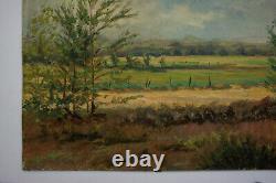 Bruno Fischer-Uwe Oil on Hard Fiber Autographed Worpsweder Landscape