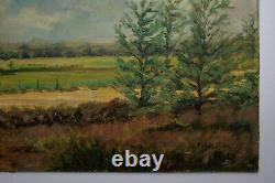 Bruno Fischer-Uwe Oil on Hard Fiber Autographed Worpsweder Landscape