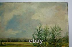 Bruno Fischer-Uwe Oil on Hard Fiber Autographed Worpsweder Landscape